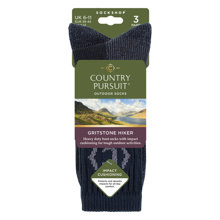 Mens Heavy Duty Durable Cushioned Hiking Socks with Reinforced Heel & Toe