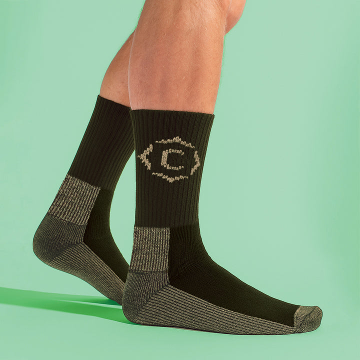 Mens Heavy Duty Durable Cushioned Hiking Socks with Reinforced Heel & Toe