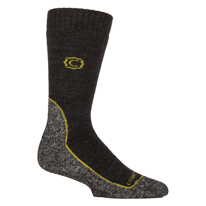 Mens Wool Blend Cushioned Walker Socks for Hiking & Outdoor Comfort