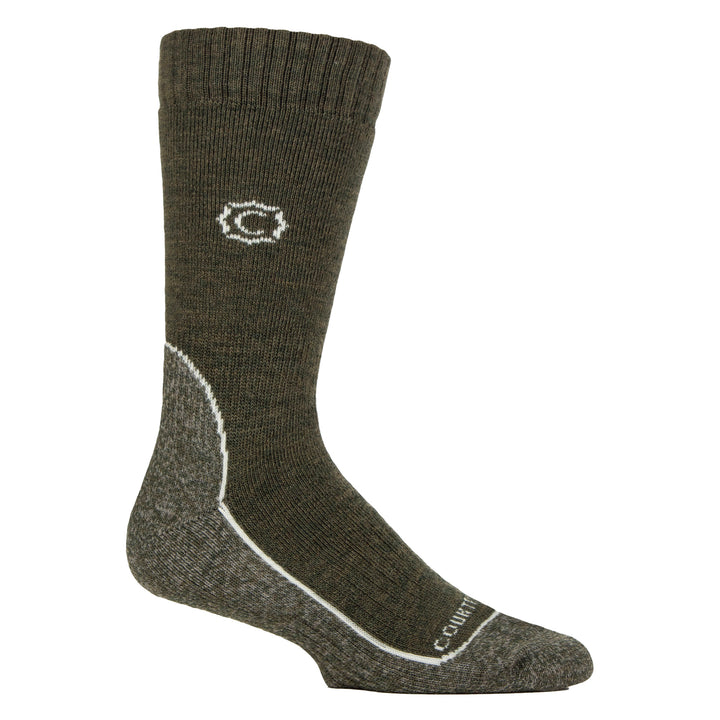 Mens Wool Blend Cushioned Walker Socks for Hiking & Outdoor Comfort