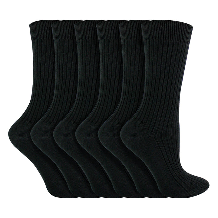 6 Pack Kids 100% Cotton Breathable Socks