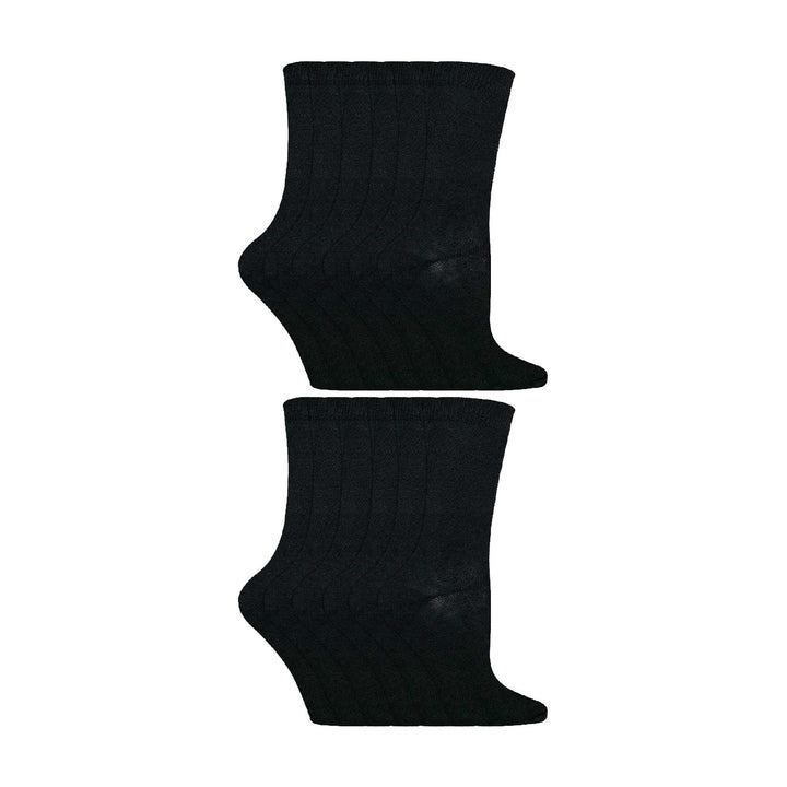 12 Pair Kids Breathable Bamboo Plain Socks for School