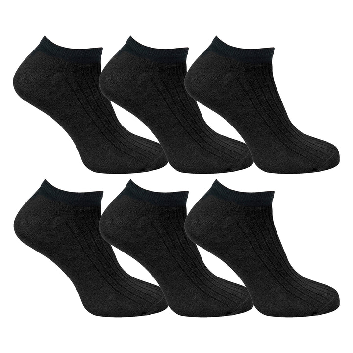 12 Pack Kids 100% Cotton Trainer Socks