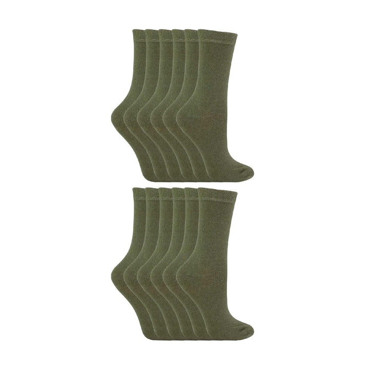 12 Pair Kids Soft Cotton Colourful Casual Plain Dress Socks