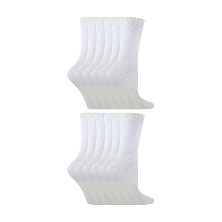 12 Pair Kids Soft Cotton Colourful Casual Plain Dress Socks