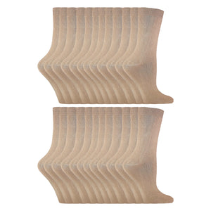 Einfarbige Damensocken mit hohem Baumwollanteil (Multipack-Optionen)