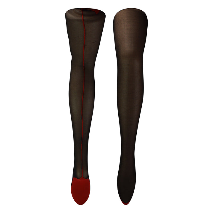 3 Pair 40 Denier Seamed Ultra Sheen Ladies Tights with Line Up the Back