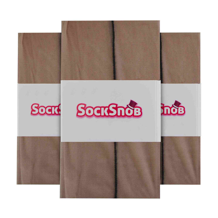 3 Pair 40 Denier Seamed Ultra Sheen Ladies Tights with Line Up the Back