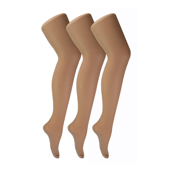 3 Pair 40 Denier Seamed Ultra Sheen Ladies Tights with Line Up the Back