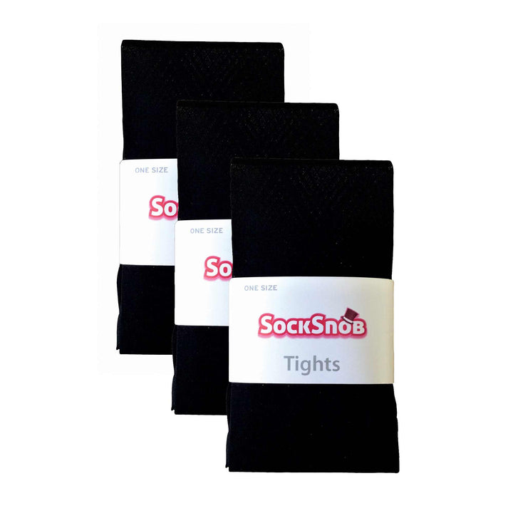3 Pair Ladies Coloured Opaque 80 Denier Plain Block Colour Tights