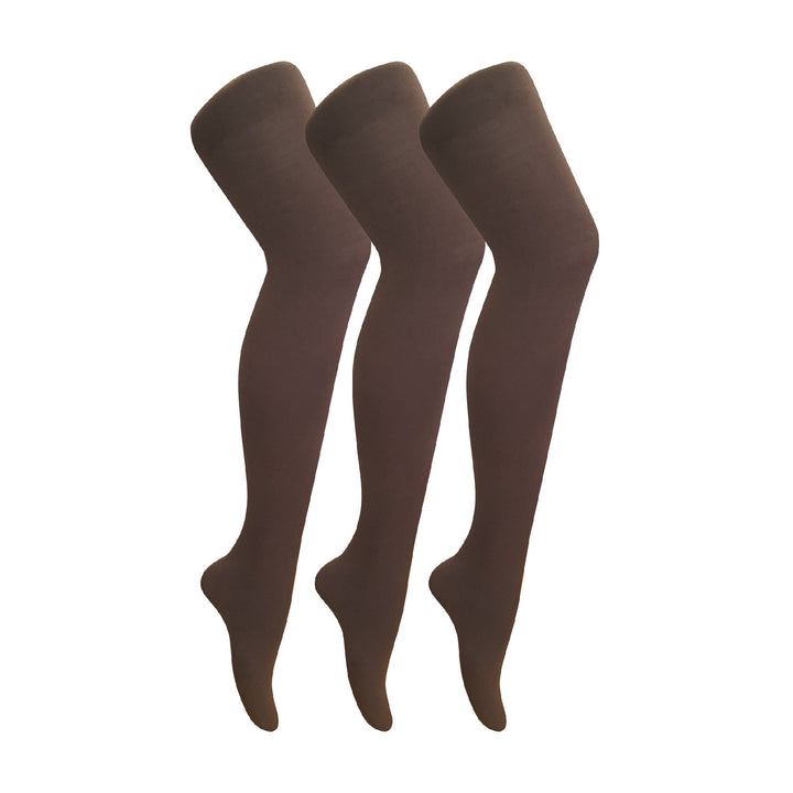 3 Pair Ladies Coloured Opaque 80 Denier Plain Block Colour Tights