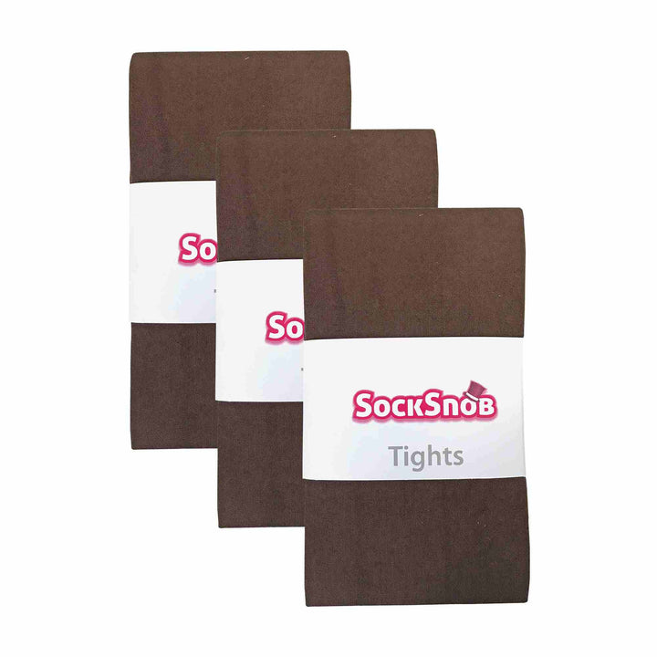 3 Pair Ladies Coloured Opaque 80 Denier Plain Block Colour Tights