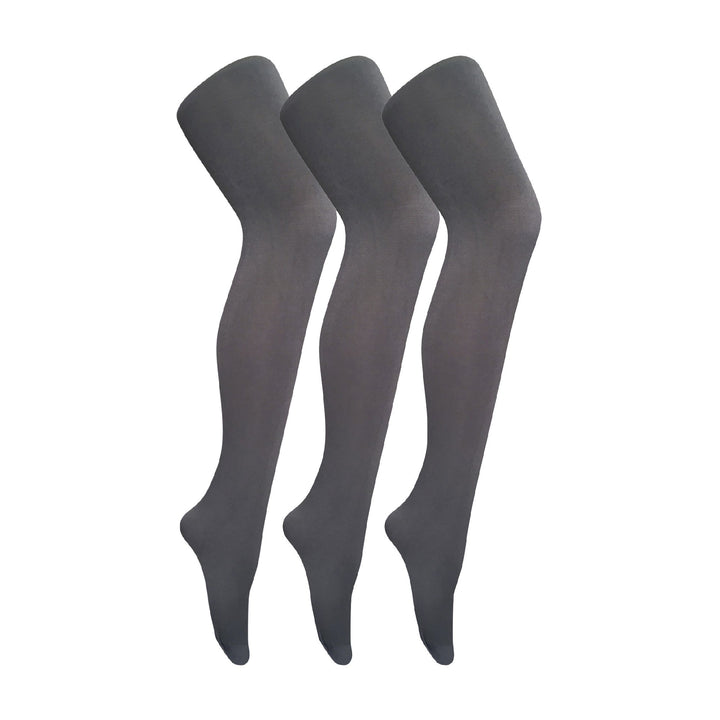 3 Pair Ladies Coloured Opaque 80 Denier Plain Block Colour Tights