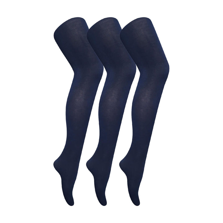 3 Pair Ladies Coloured Opaque 80 Denier Plain Block Colour Tights