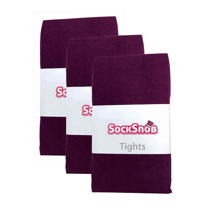 3 Pair Ladies Coloured Opaque 80 Denier Plain Block Colour Tights