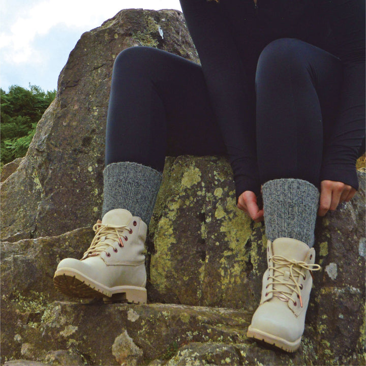 2er-Pack Unisex-Socken aus dicker, schwerer Wolle für den Winter und warme Wanderstiefel