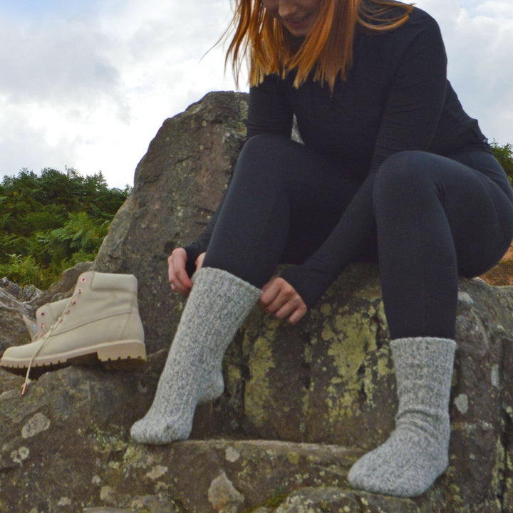 2er-Pack Unisex-Socken aus dicker, schwerer Wolle für den Winter und warme Wanderstiefel