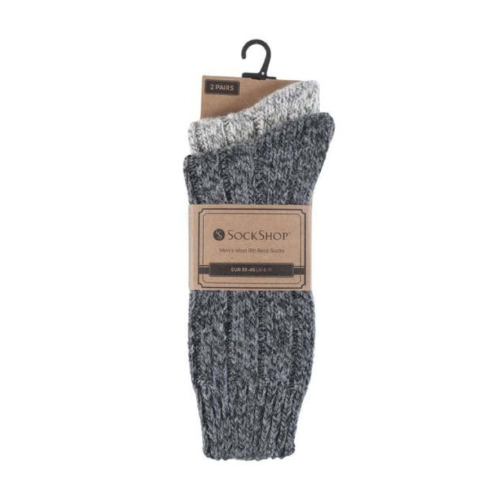 2er-Pack Unisex-Socken aus dicker, schwerer Wolle für den Winter und warme Wanderstiefel