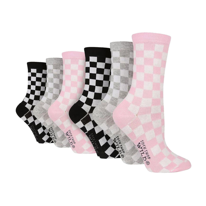 6 Pairs Ladies Multipack of Fun Design Socks with Novelty Animal Patterns