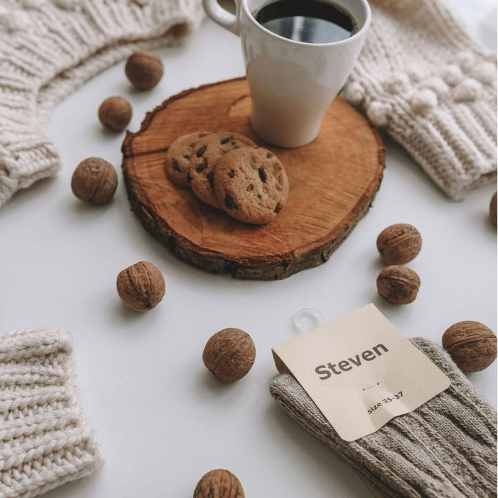 3 Pairs Ladies Extra Long Thigh High Over The Knee Wool Socks