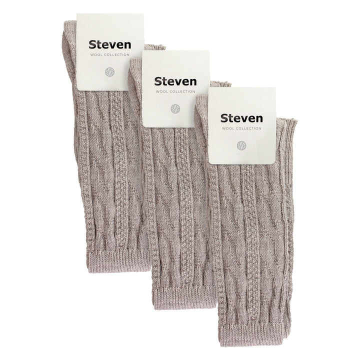 3 Pairs Ladies Extra Long Thigh High Over The Knee Wool Socks