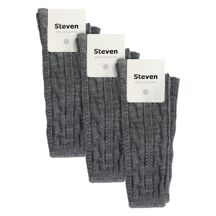 3 Pairs Ladies Extra Long Thigh High Over The Knee Wool Socks