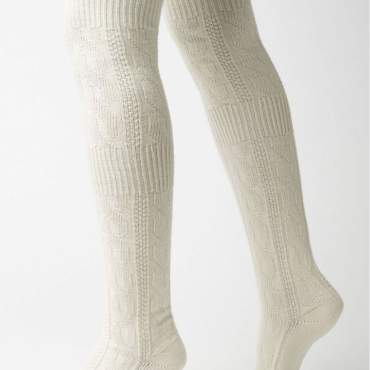 3 Pairs Ladies Extra Long Thigh High Over The Knee Wool Socks