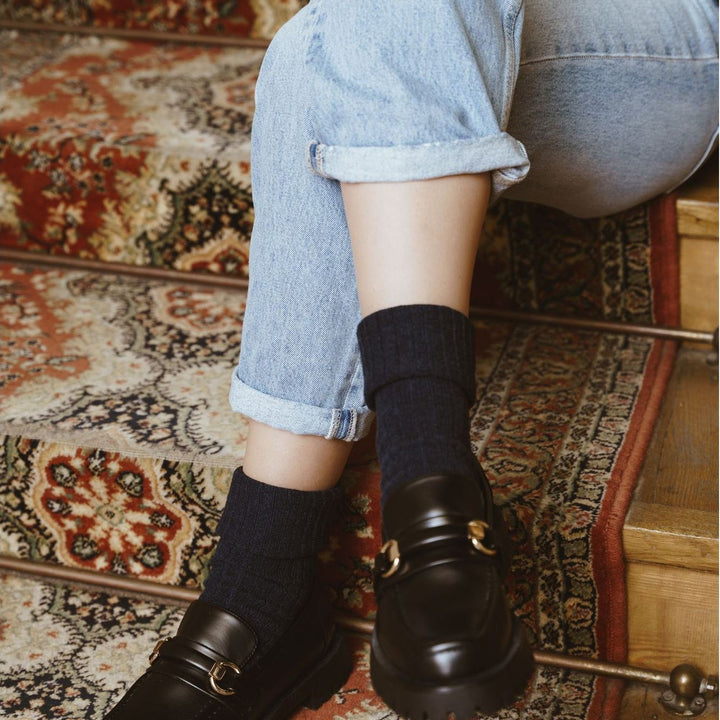 Knitted Design Ladies Wool Dress Socks for Winter