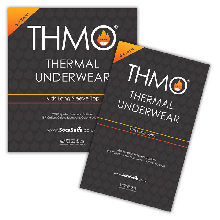 Kids Thermal Base Layer Set | Fleece Thermal Top & Long Johns Set