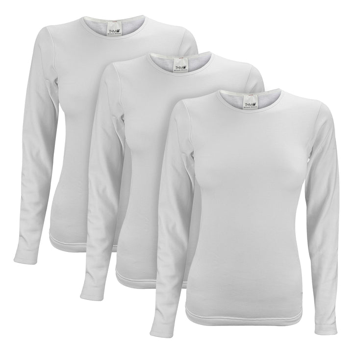 3 Pack Ladies Long Sleeved Thermal Top for Winter