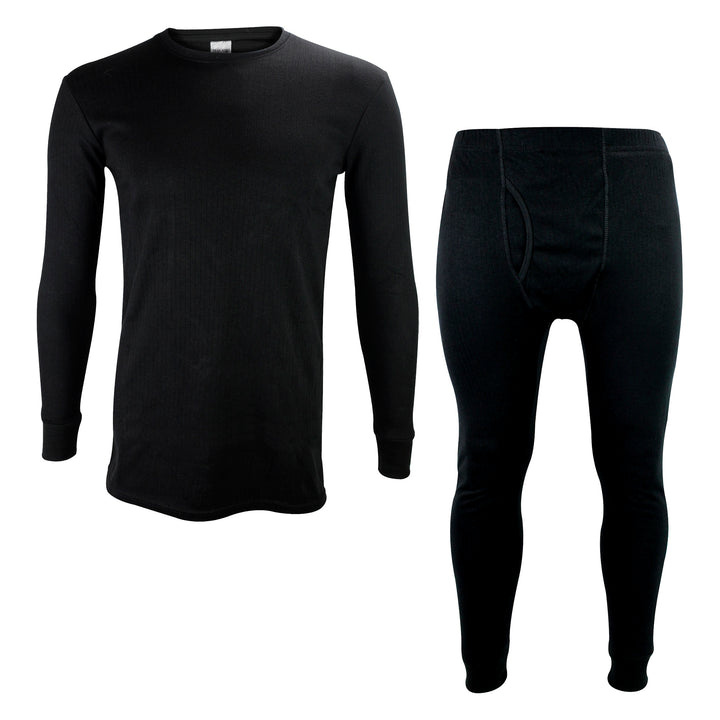 Mens Thermal Underwear Set | Fleece Lined Top & Long Johns Set