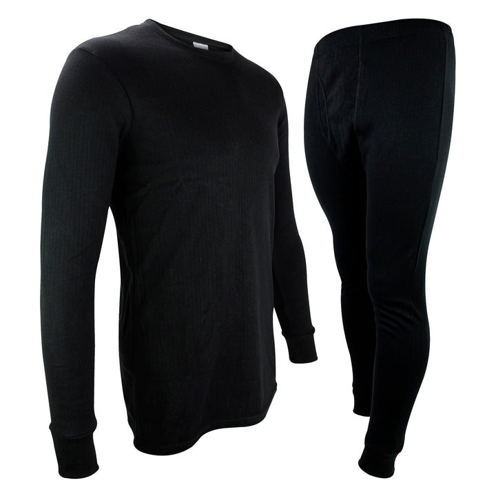 Mens Thermal Underwear Set | Fleece Lined Top & Long Johns Set
