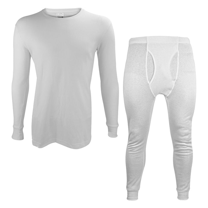 Mens Thermal Underwear Set | Fleece Lined Top & Long Johns Set