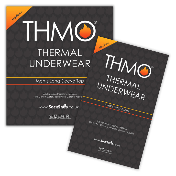 Mens Thermal Underwear Set | Fleece Lined Top & Long Johns Set