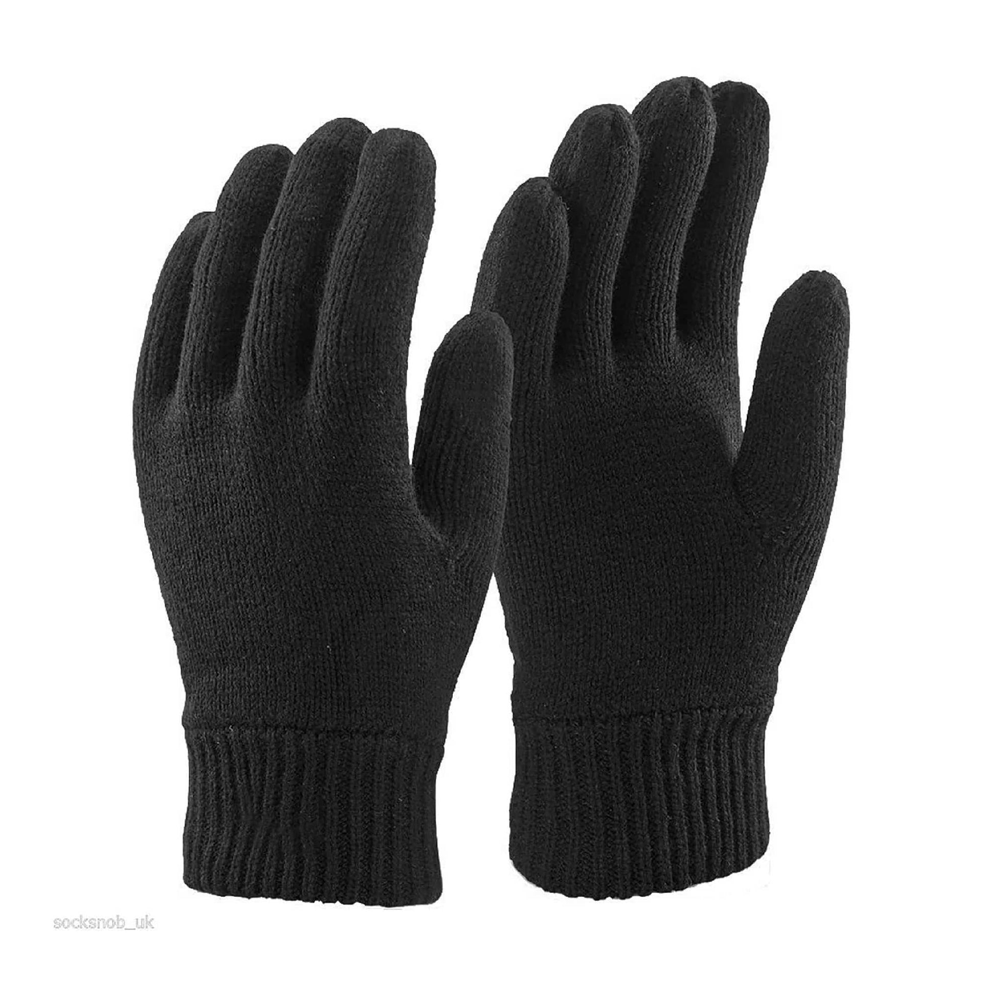 Schwarze 3M Thinsulate-Winterhandschuhe für Herren mit Thermofutter – Sock Snob