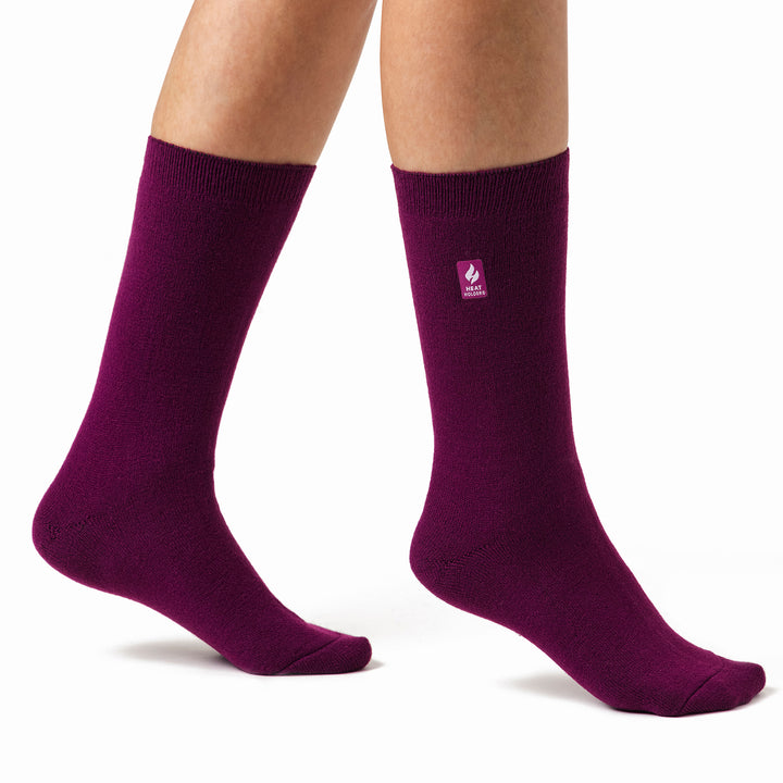 Ladies Ultra Lite Extra Thin 1.0 TOG Casual Thermal Socks (Multipack Options)