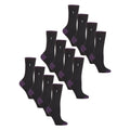 4-8 Royaume-Uni / Noir/Violet (Oia) / Paquet de 12