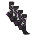 4-8 Royaume-Uni / Noir/Violet (La Valette) / Paquet de 4