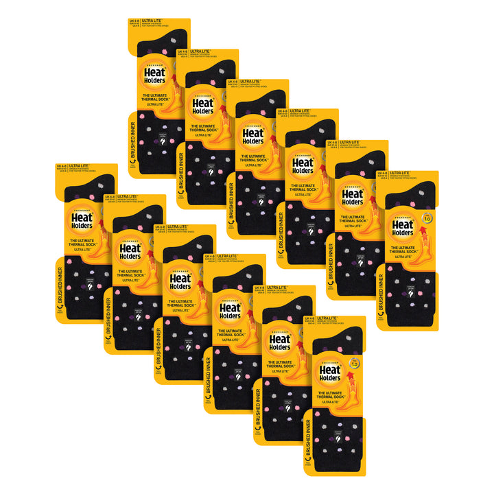 Damen Ultraleichte, extradünne 1,0 TOG-Thermosocken für den Freizeitgebrauch (Multipack-Optionen)