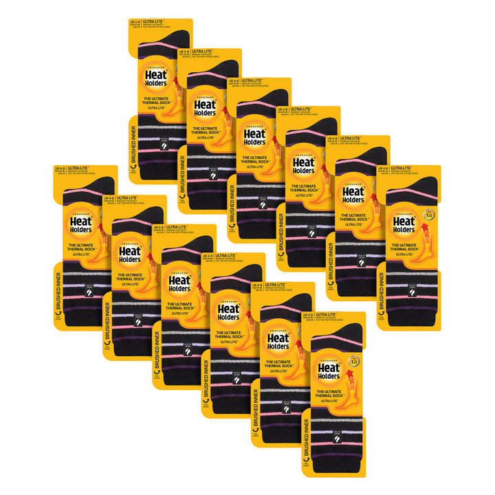 Damen Ultraleichte, extradünne 1,0 TOG-Thermosocken für den Freizeitgebrauch (Multipack-Optionen)