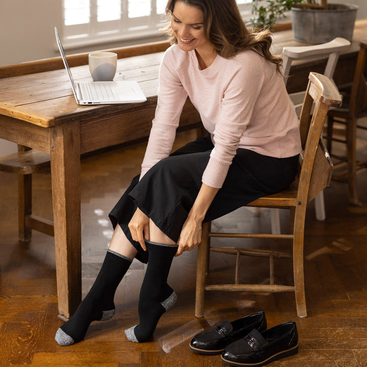 Damen Ultraleichte, extradünne 1,0 TOG-Thermosocken für den Freizeitgebrauch (Multipack-Optionen)