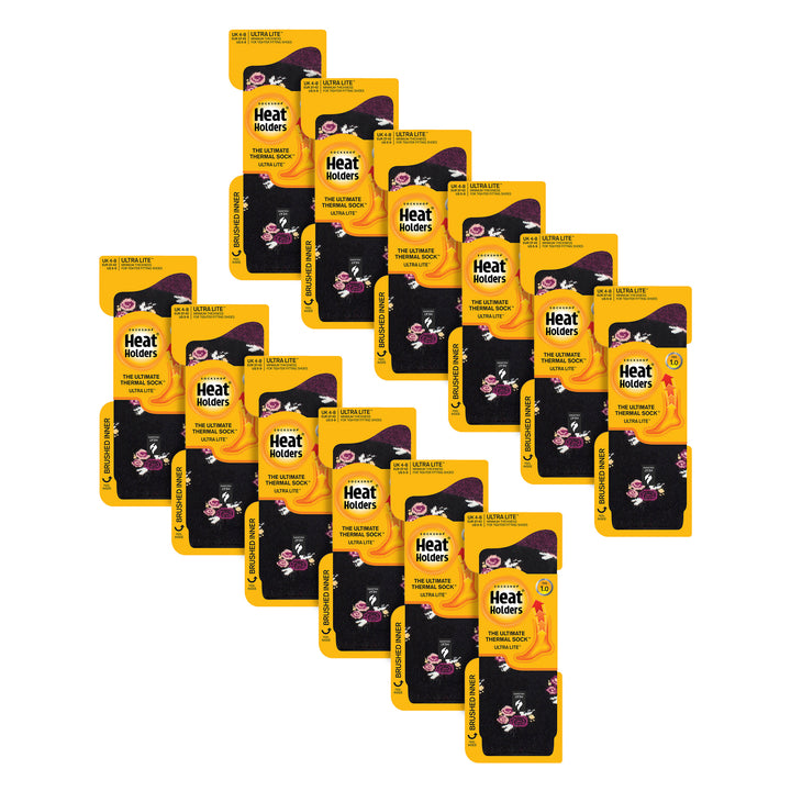 Damen Ultraleichte, extradünne 1,0 TOG-Thermosocken für den Freizeitgebrauch (Multipack-Optionen)