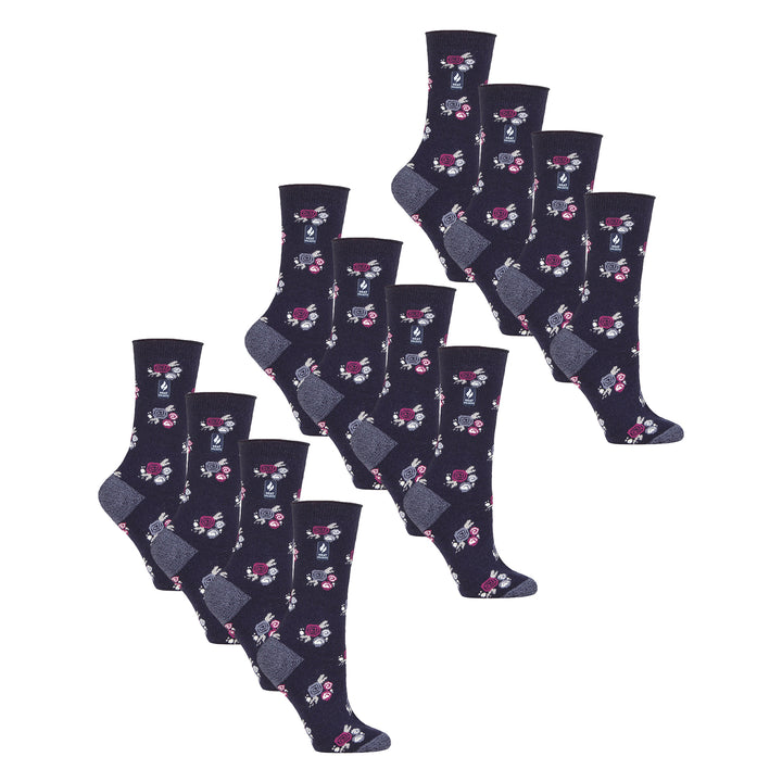 Damen Ultraleichte, extradünne 1,0 TOG-Thermosocken für den Freizeitgebrauch (Multipack-Optionen)