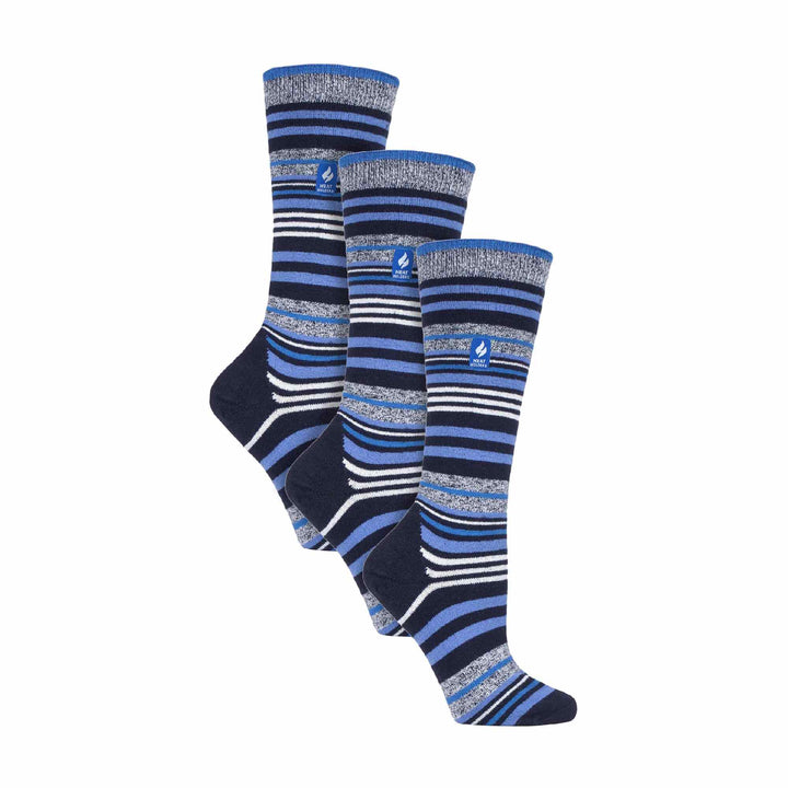 3 Pack Ladies Patterned Lightweight Thin 2.3 TOG Thermal Knee High Ski Socks