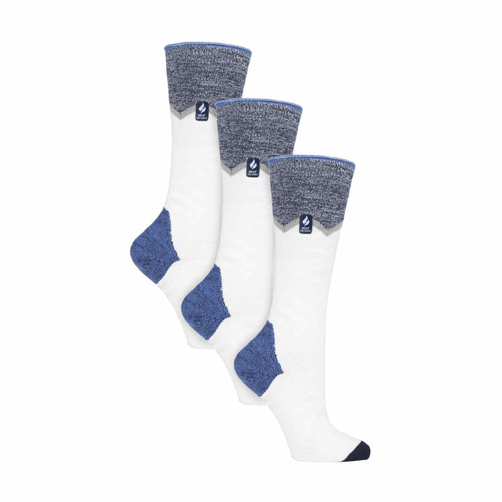 3 Pack Ladies Patterned Lightweight Thin 2.3 TOG Thermal Knee High Ski Socks