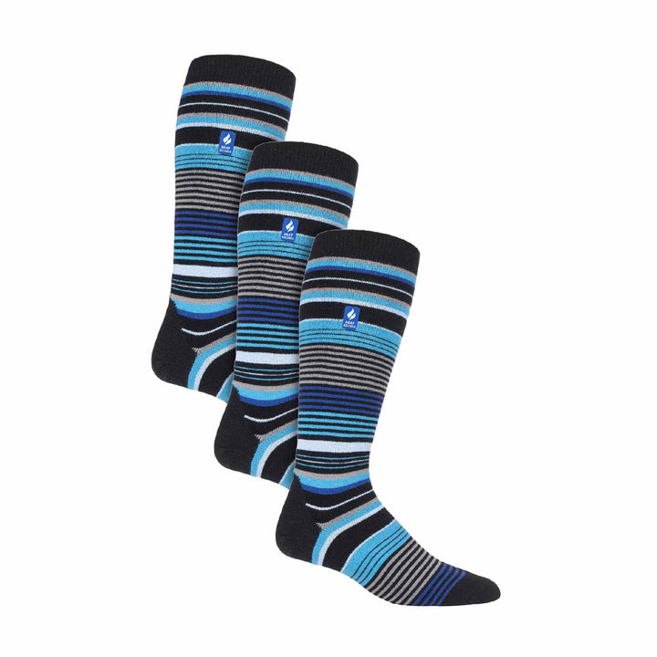 3 Pack Mens Patterned Lightweight Thin 2.3 TOG Thermal Knee High Ski Socks