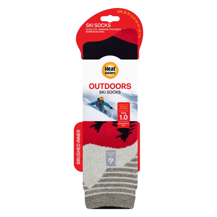 Mens Thin Warm Winter Knee High Lightweight Thermal Ski Socks