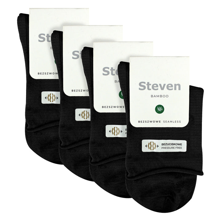 4 Pairs Ladies Bamboo Sensory Socks - Soft Seamless All Day Comfort Socks
