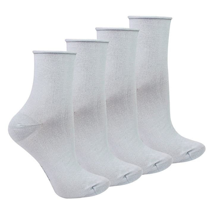 4 Pairs Ladies Bamboo Sensory Socks - Soft Seamless All Day Comfort Socks