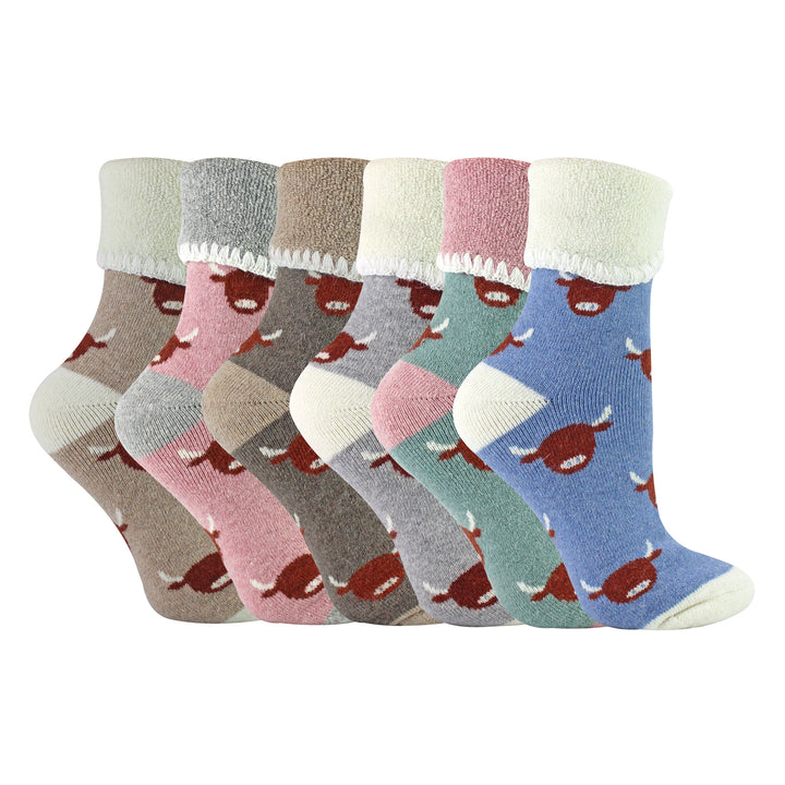 6 Pairs Ladies Thick Warm Wool Bed Socks